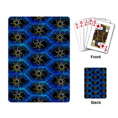 Blue Bee Hive Pattern Playing Cards Single Design (rectangle)