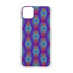 Red Blue Bee Hive Pattern Iphone 11 Pro Max 6 5 Inch Tpu Uv Print Case by Hannah976