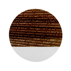 Close Up Code Coding Computer Marble Wood Coaster (round) by Hannah976