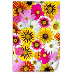 Flowers Blossom Bloom Nature Plant Canvas 24  X 36 