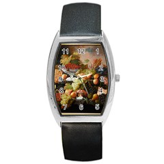 Abundance Of Fruit Severin Roesen Barrel Style Metal Watch