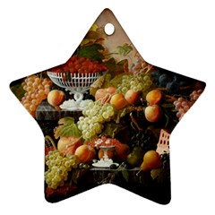 Abundance Of Fruit Severin Roesen Star Ornament (two Sides)