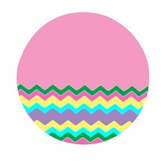 Easter Chevron Pattern Stripes Mini Round Pill Box (pack Of 5) by Hannah976