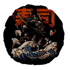 Sushi Dragon Japanese Large 18  Premium Round Cushions by Bedest