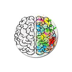 Brain Mind Psychology Idea Drawing Magnet 3  (round) by Ndabl3x