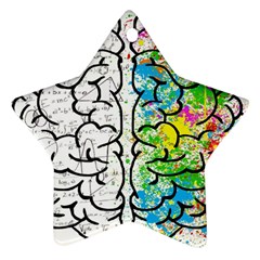 Brain Mind Psychology Idea Drawing Star Ornament (two Sides) by Ndabl3x
