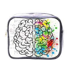 Brain Mind Psychology Idea Drawing Mini Toiletries Bag (one Side) by Ndabl3x