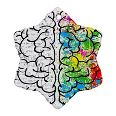 Brain Mind Psychology Idea Drawing Ornament (snowflake) by Ndabl3x