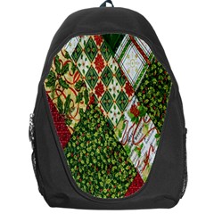 Christmas Quilt Background Backpack Bag by Ndabl3x