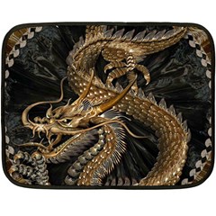 Fantasy Dragon Pentagram Two Sides Fleece Blanket (mini)