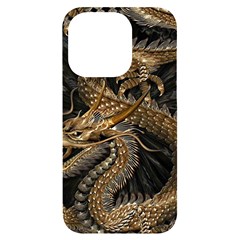 Fantasy Dragon Pentagram Iphone 14 Pro Black Uv Print Case by Maspions