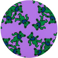 Grateful Dead Bears Uv Print Round Tile Coaster by Cendanart