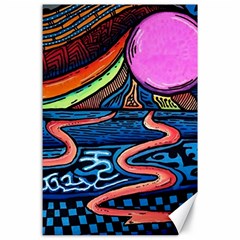 Grateful Dead Wallpaper Canvas 24  X 36  by Cendanart