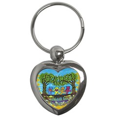 Dancing Bears Grateful Dead Key Chain (heart) by Cendanart