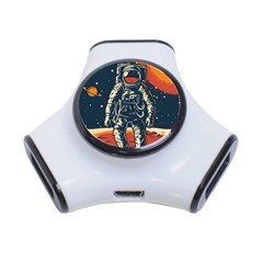 Vintage Retro Space Posters Astronaut 3-port Usb Hub