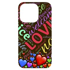 Loving Practice Agape Heart Iphone 14 Pro Black Uv Print Case by Paksenen