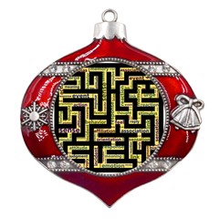 Mindset Stimulus Response Emotion Metal Snowflake And Bell Red Ornament by Paksenen