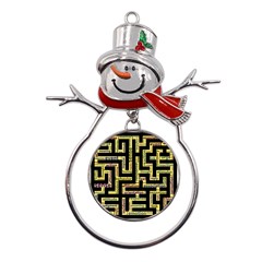 Mindset Stimulus Response Emotion Metal Snowman Ornament by Paksenen
