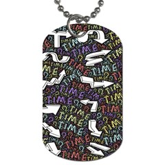 Time Nonlinear Curved Undirected Dog Tag (two Sides)