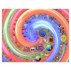 Swirl Vortex Emoji Cyclone Motion Two Sides Premium Plush Fleece Blanket (medium) by Paksenen