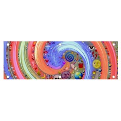 Swirl Vortex Emoji Cyclone Motion Banner And Sign 6  X 2  by Paksenen