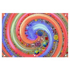 Swirl Vortex Emoji Cyclone Motion Banner And Sign 6  X 4  by Paksenen