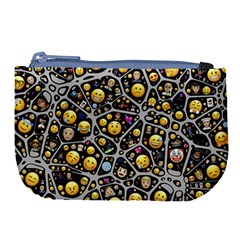 Mental Emojis Emoticons Icons Large Coin Purse by Paksenen