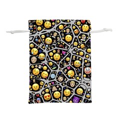 Mental Emojis Emoticons Icons Lightweight Drawstring Pouch (l) by Paksenen