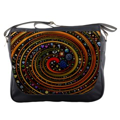 Swirl Vortex Emoji Cyclone Motion Art Messenger Bag by Paksenen