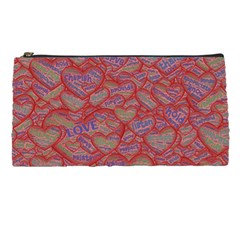 Love Hearts Valentines Connection Pencil Case by Paksenen