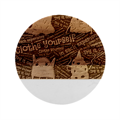 Experience Feeling Clothing Self Marble Wood Coaster (round)