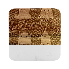 Experience Feeling Clothing Self Marble Wood Coaster (square) by Paksenen