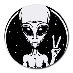 Alien Ufo Round Mousepad by Bedest