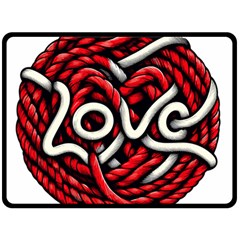 Love Rope Cartoon Fleece Blanket (large) by Bedest