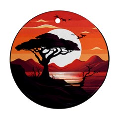 Tree Lake Bird Ornament (round)