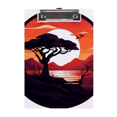 Tree Lake Bird A5 Acrylic Clipboard by Bedest