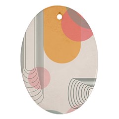 Lines Boho Poster Contemporary Ornament (oval)