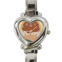 Sunrise Sunset Desert Wall Art Heart Italian Charm Watch by Bedest