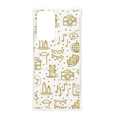 Birthday Party Seamless Pattern Gold Party Decor Elements Birthday Cake Gift Confetti Festive Event Samsung Galaxy Note 20 Ultra Tpu Uv Case by Ket1n9