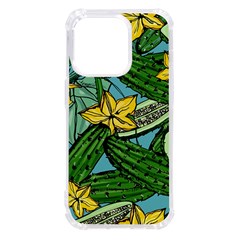 Seamless Pattern With Cucumber Slice Flower Colorful Hand Drawn Background With Vegetables Wallpaper Iphone 14 Pro Tpu Uv Print Case