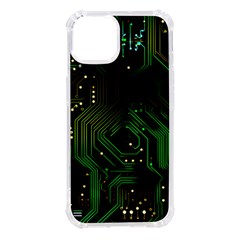 Circuits Circuit Board Green Technology Iphone 14 Tpu Uv Print Case by Ndabl3x