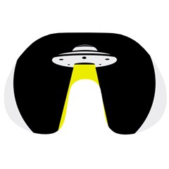 Ufo Flying Saucer Extraterrestrial Travel Neck Pillow by Cendanart
