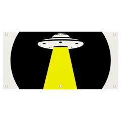 Ufo Flying Saucer Extraterrestrial Banner And Sign 4  X 2  by Cendanart