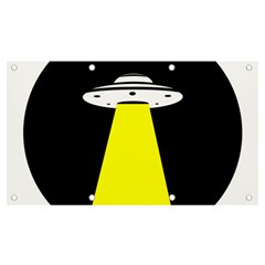 Ufo Flying Saucer Extraterrestrial Banner And Sign 7  X 4  by Cendanart