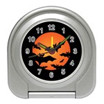 Halloween Bats Moon Full Moon Travel Alarm Clock Front