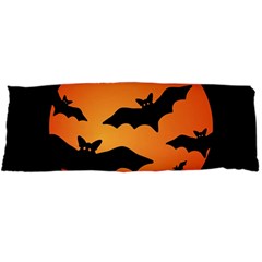 Halloween Bats Moon Full Moon Body Pillow Case Dakimakura (two Sides) by Cendanart