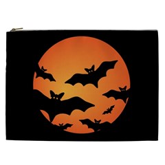 Halloween Bats Moon Full Moon Cosmetic Bag (xxl)