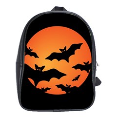 Halloween Bats Moon Full Moon School Bag (xl)