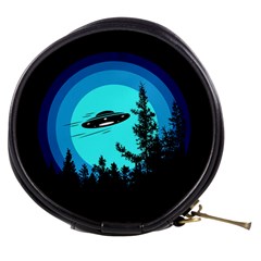 Ufo Alien Night Sky Night Mini Makeup Bag by Cendanart