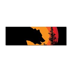 Forest Bear Silhouette Sunset Sticker (bumper) by Cendanart